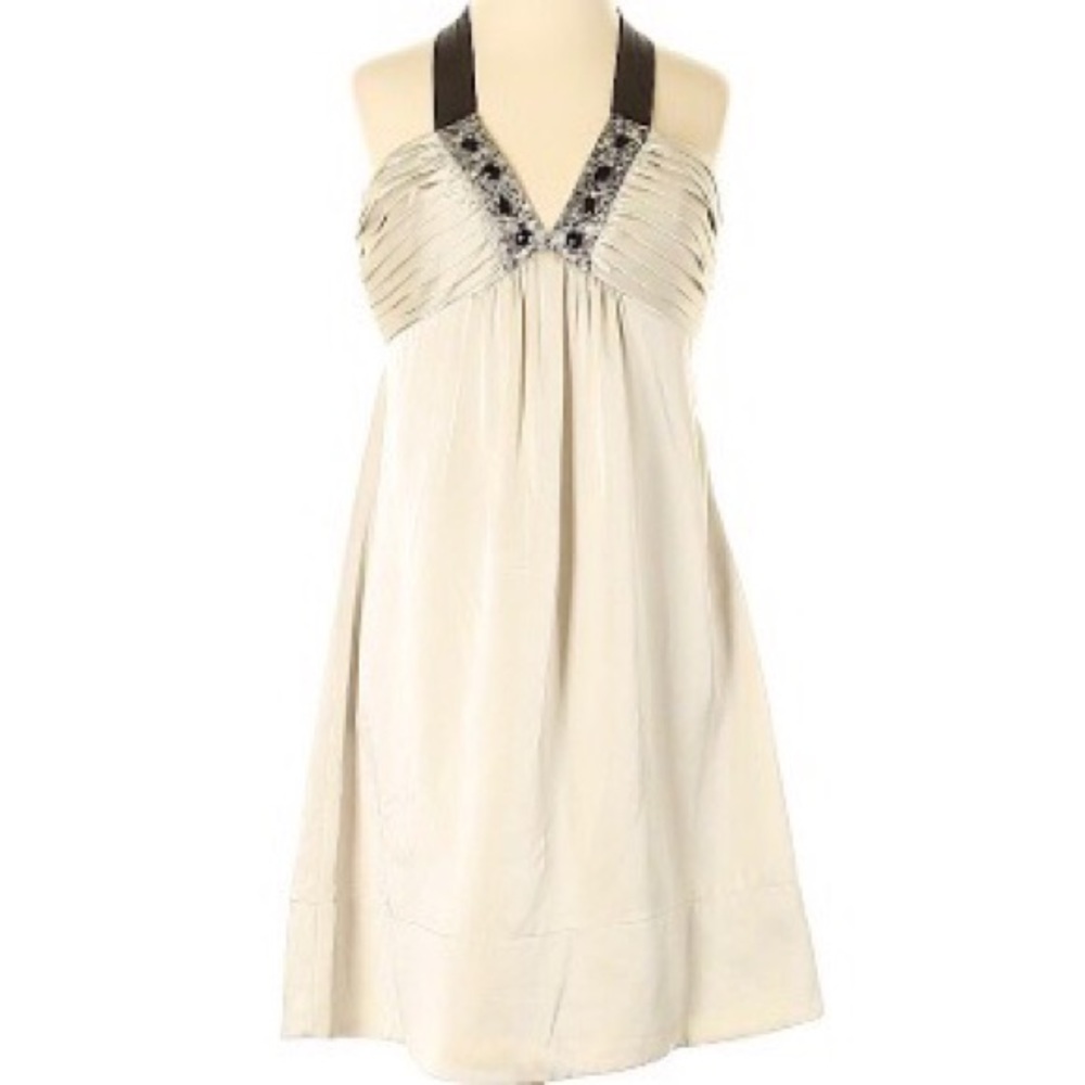 BCBGMaxAzria V-NECK SEQUIN FORMAL DRESS
